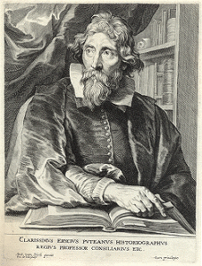 Erycius Puteanus (1574-1646), gravure naar een kalktekening van van Dyck.